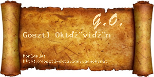 Gosztl Oktávián névjegykártya